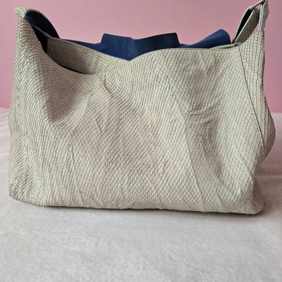 Orciani snake effect genuine leather hobo, made in Italy - Picture 3 of 10